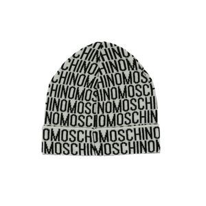 Moschino Logo Wool Beanie White Mens